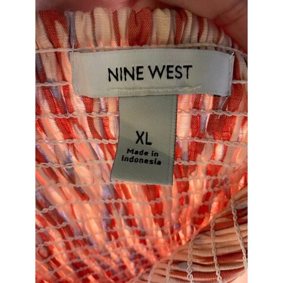 Nine West Orange Chevron Sundress XL - Picture 3 of 4
